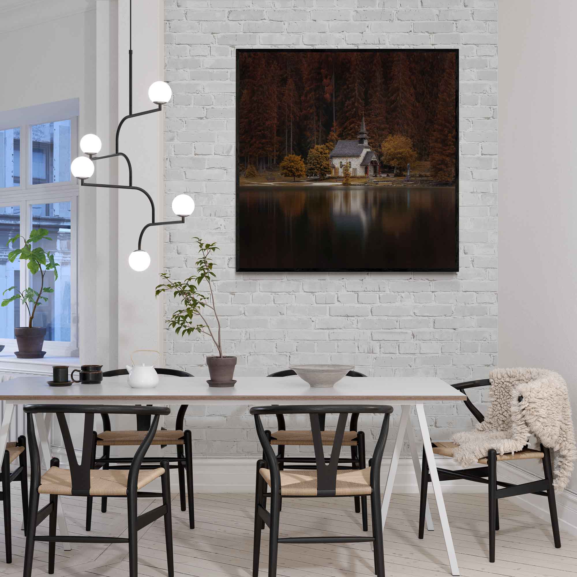 Autumn's Church, Lago di Braies, Dolomites, Italy Photo Artworks