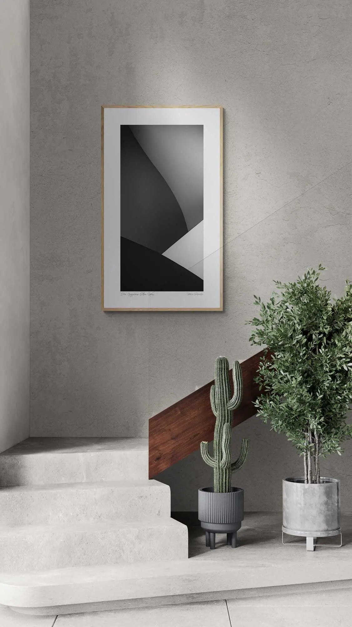 "Abstract monochrome image titled 'Ella,' resembling the gentle curves of a woman, as seen in the architectural details of the Guggenheim Bilbao."