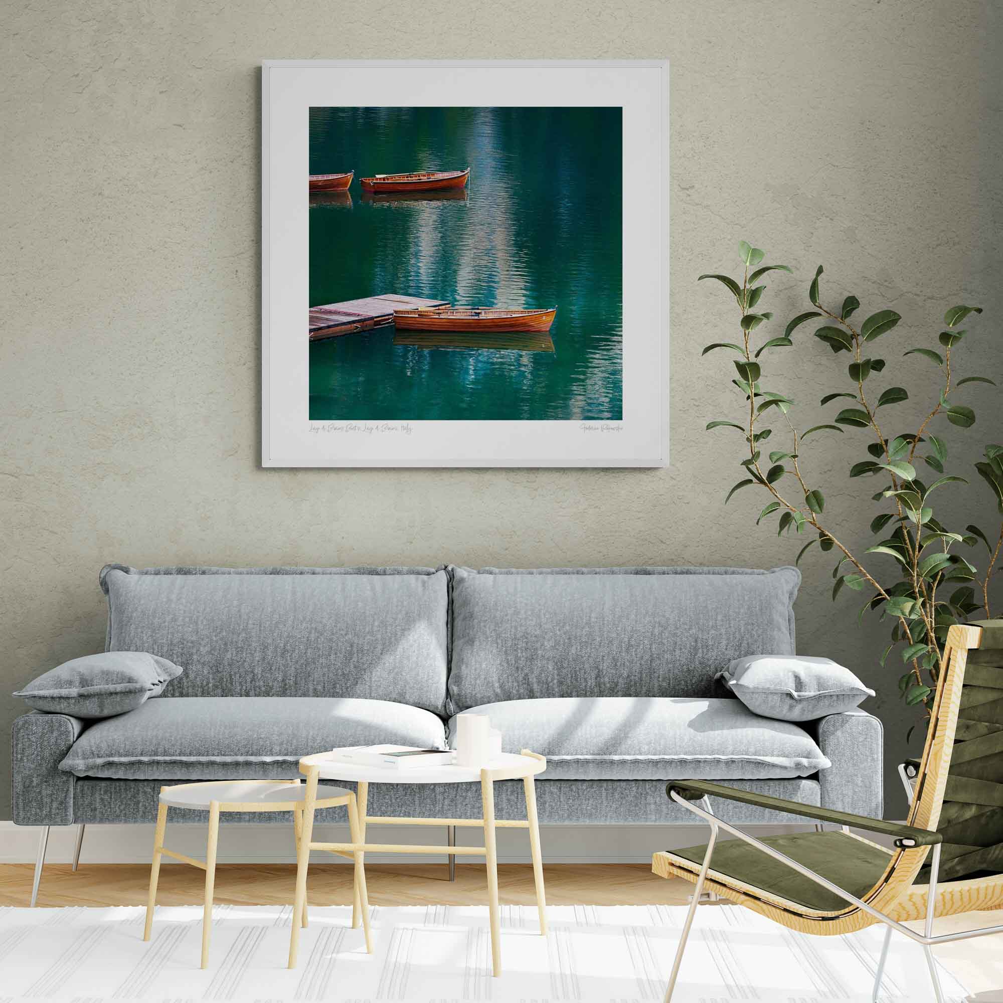 Lago di Braies Boat’s, Lago di Braies, Italy Photo Artworks