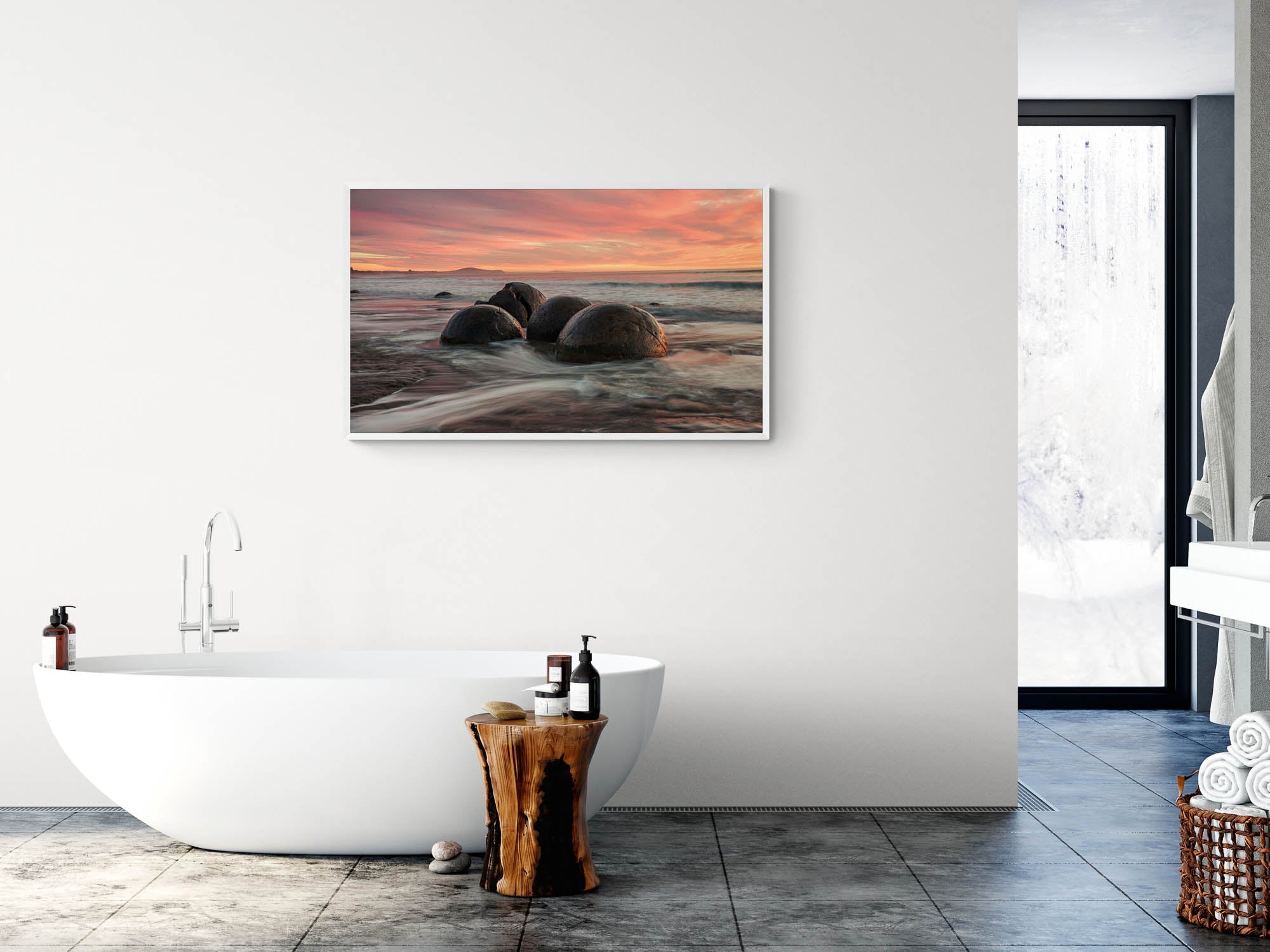 Moeraki Beach's Twilight Dance, Moeraki Beach, New Zealand Photo Artworks