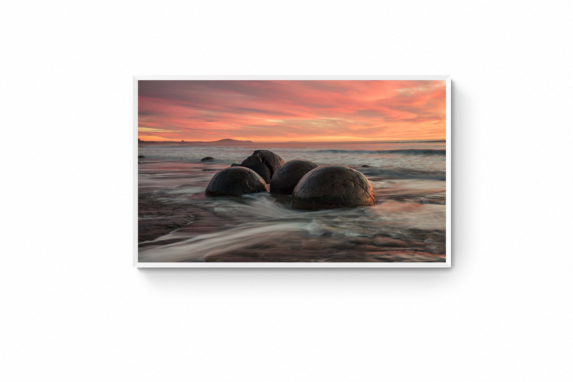 Moeraki Beach's Twilight Dance, Moeraki Beach, New Zealand Photo Artworks