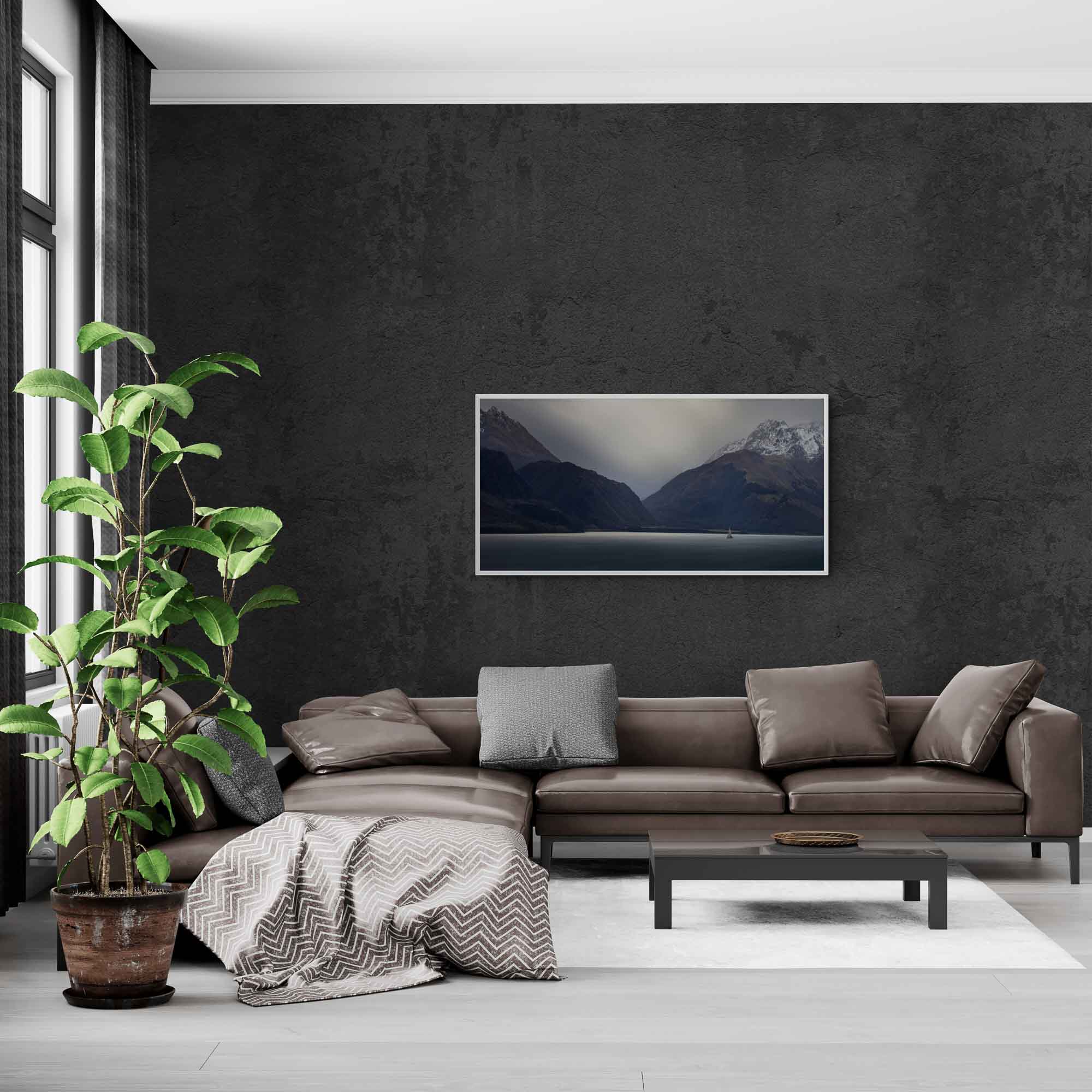 Solitary Sail Boat, Queenstown, New Zealand Photo Artworks