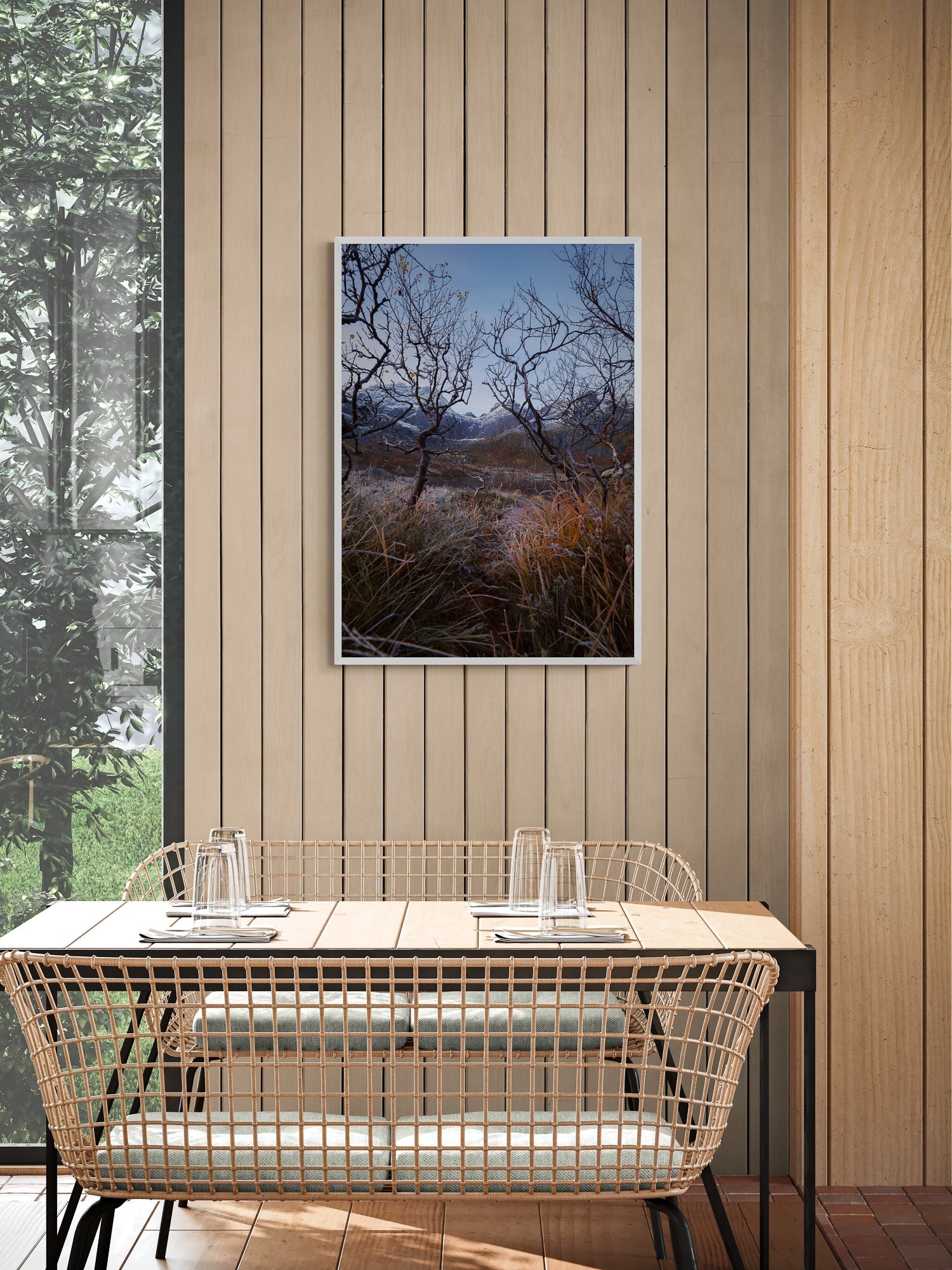 The Wall at the Road to Nusfjord, Lofoten, Norway Photo Artworks