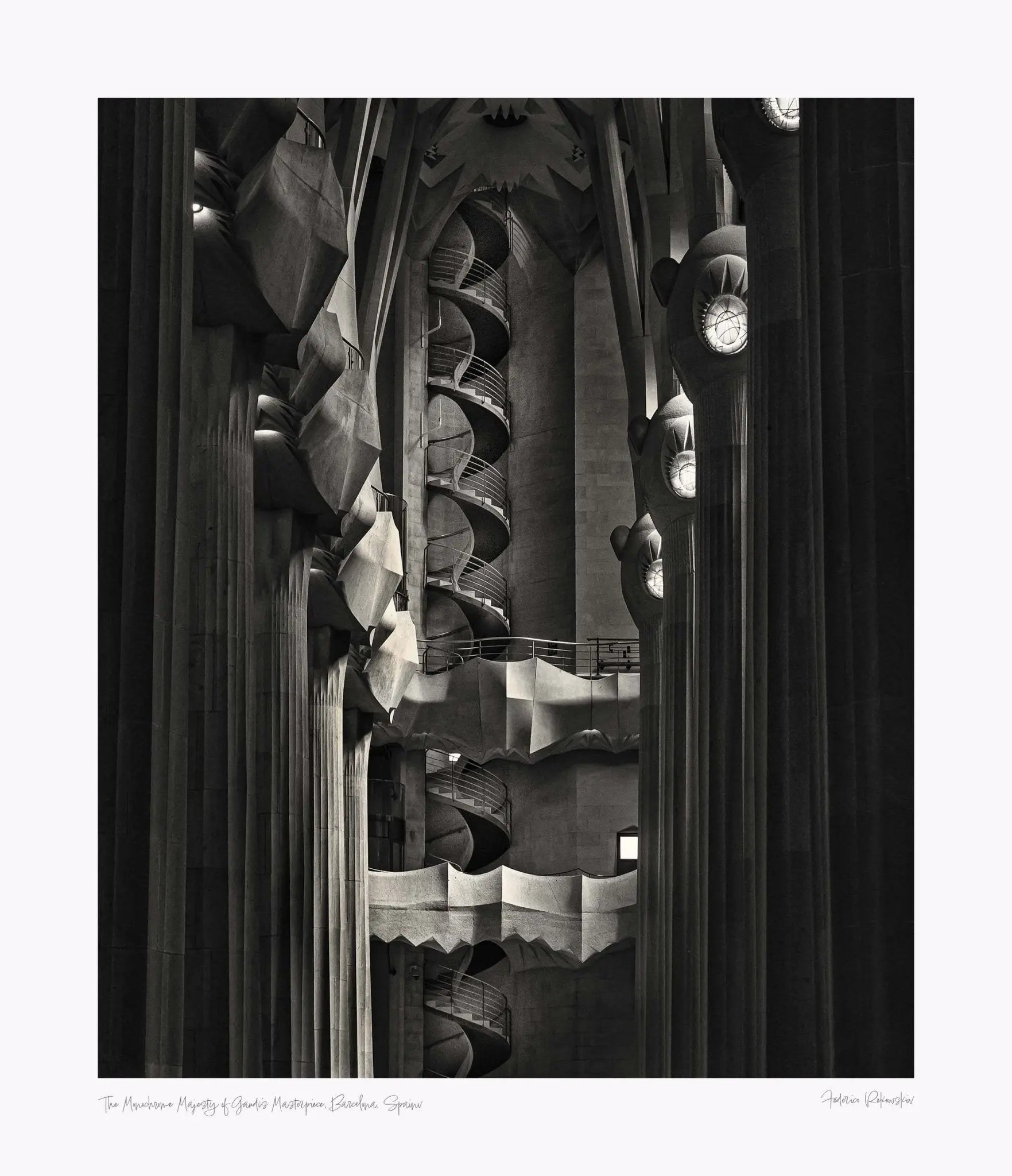 The Monochrome Majesty of Gaudí's Masterpiece, Barcelona, Spain