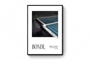 Bondi Landmark Edition poster featuring Sydney’s Bondi Icebergs, open-edition photographic wall art by Federico Rekowski
