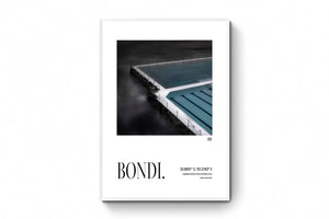 Bondi Landmark Edition poster featuring Sydney’s Bondi Icebergs, open-edition photographic wall art by Federico Rekowski
