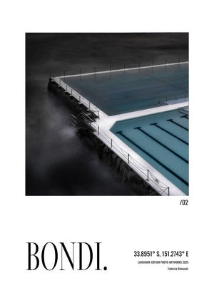 Bondi Poster | Landmark Edition Wall Art by Federico Rekowski Photo Artworks