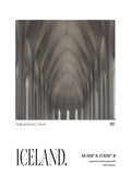 Iceland /02 Landmark Edition poster featuring Hallgrímskirkja Church, open-edition architectural wall art by Federico Rekowski

