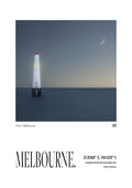 Melbourne /01 Landmark Edition poster featuring Port Melbourne, open-edition photographic wall art by Federico Rekowski
