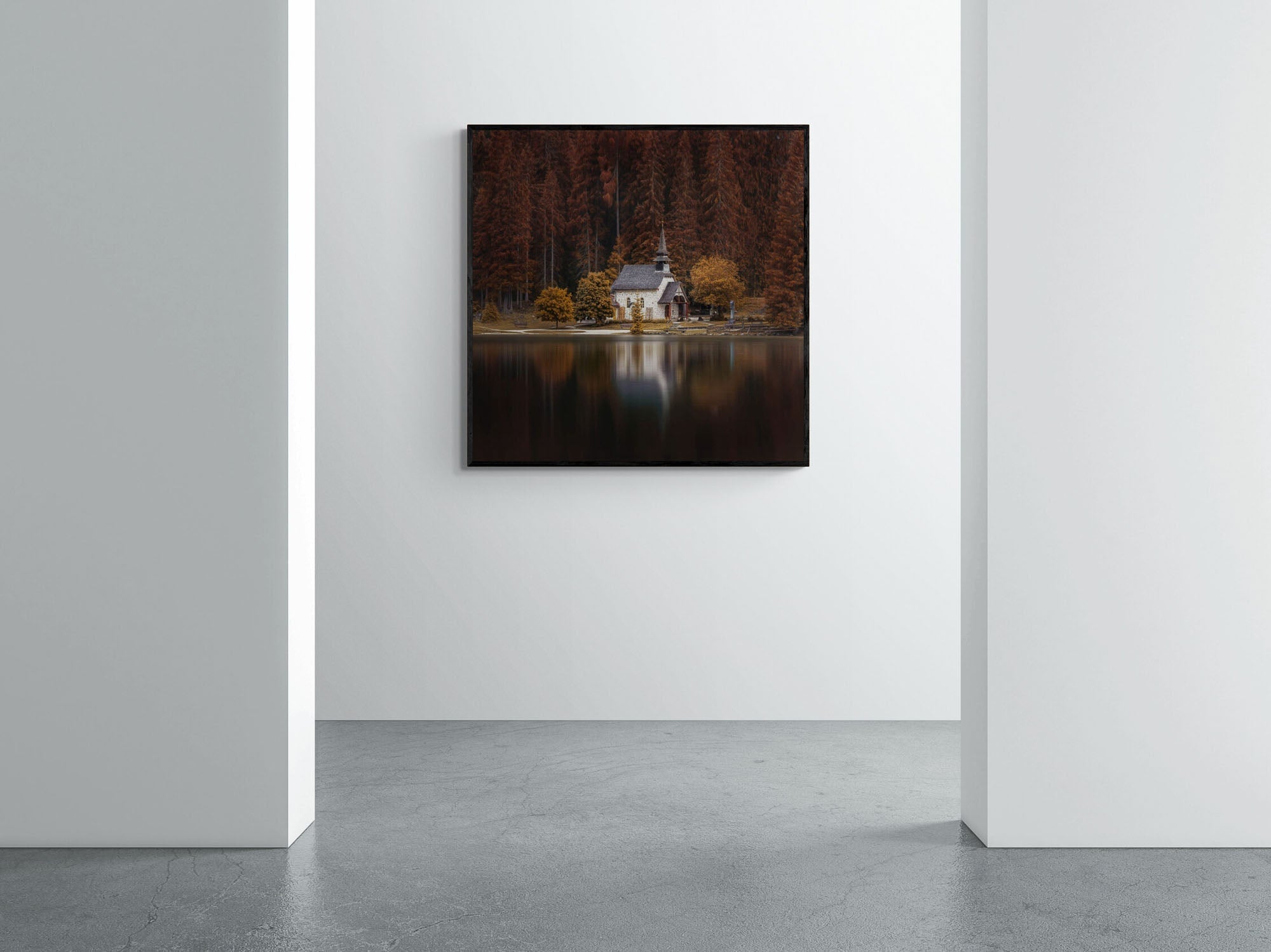 Autumn's Church, Lago di Braies, Dolomites, Italy