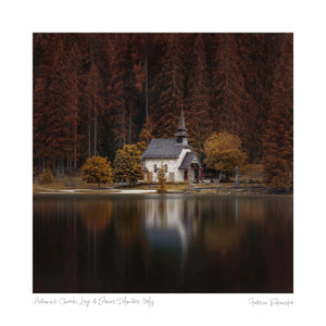 Autumn's Church, Lago di Braies, Dolomites, Italy