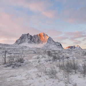 Illuminated Peaks of Barden, Senja, Norway