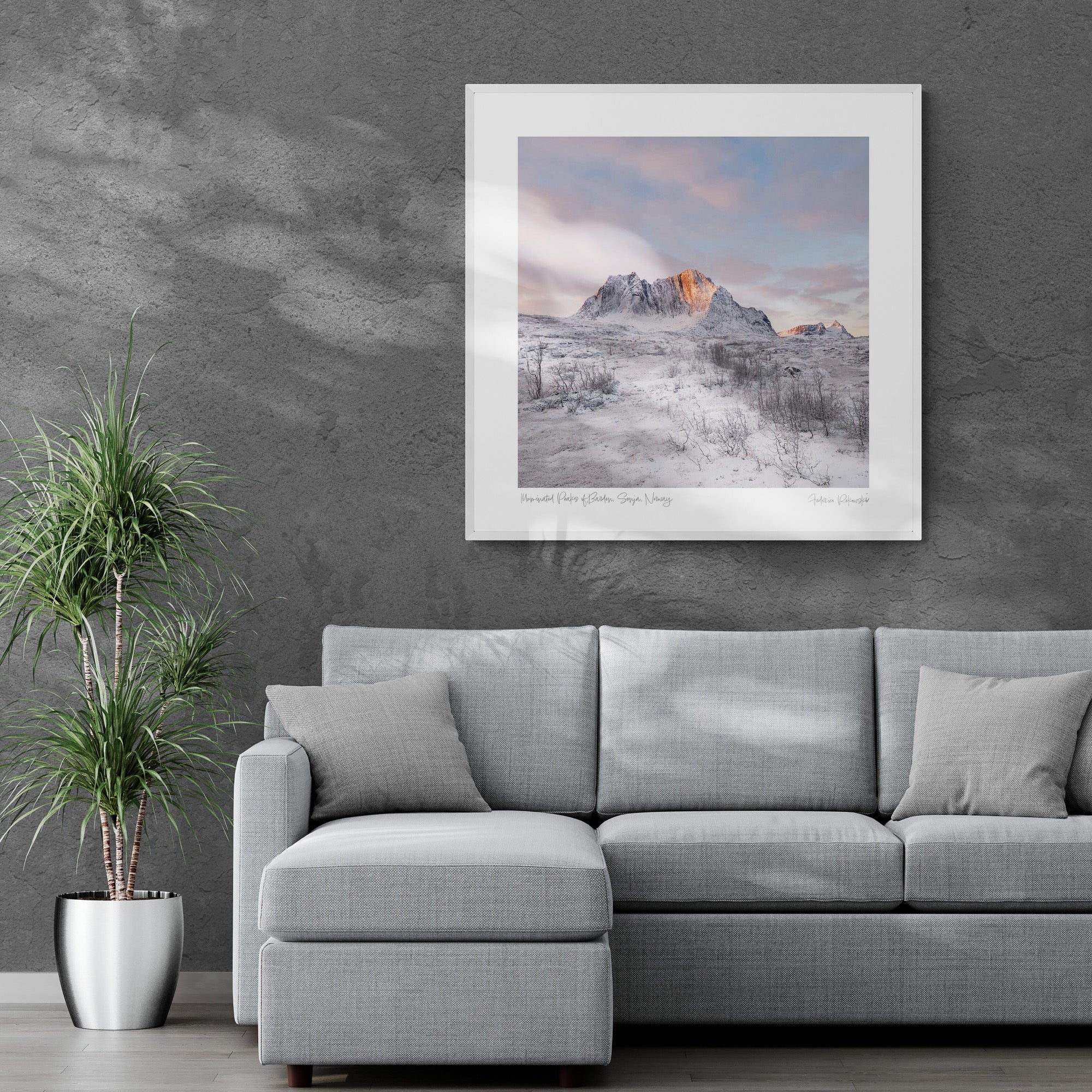 Illuminated Peaks of Barden, Senja, Norway