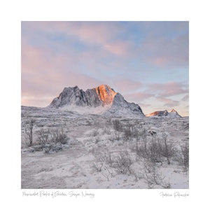 Illuminated Peaks of Barden, Senja, Norway