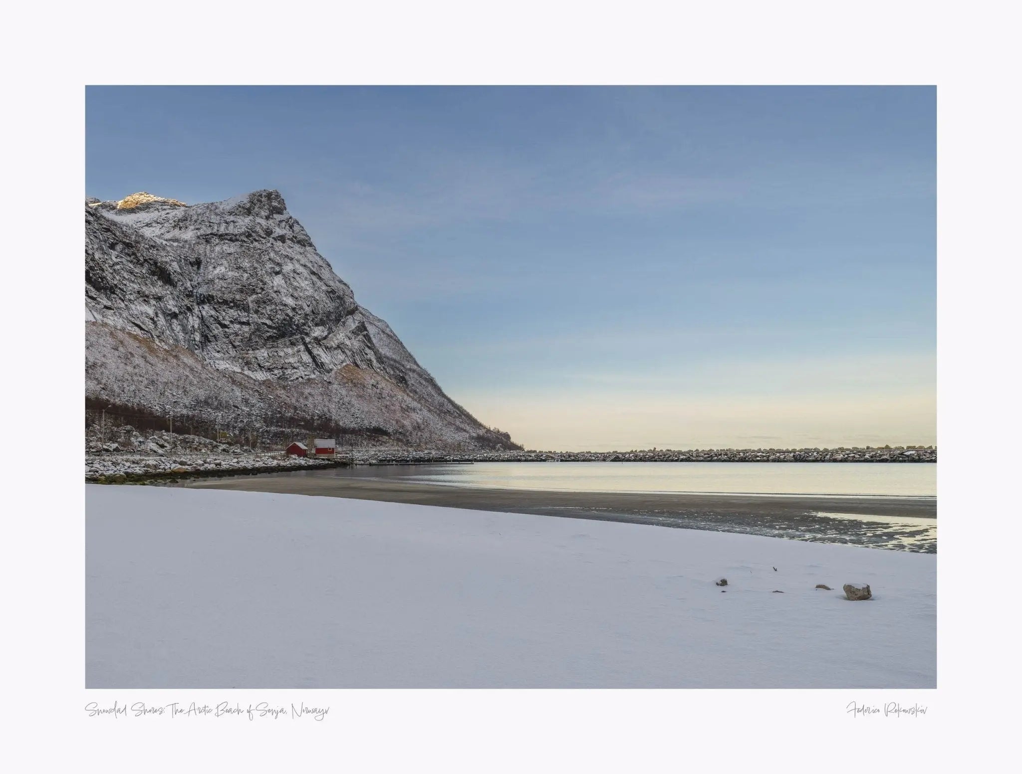 Snowclad Shores: The Arctic Beach of Senja, Norway (Int)