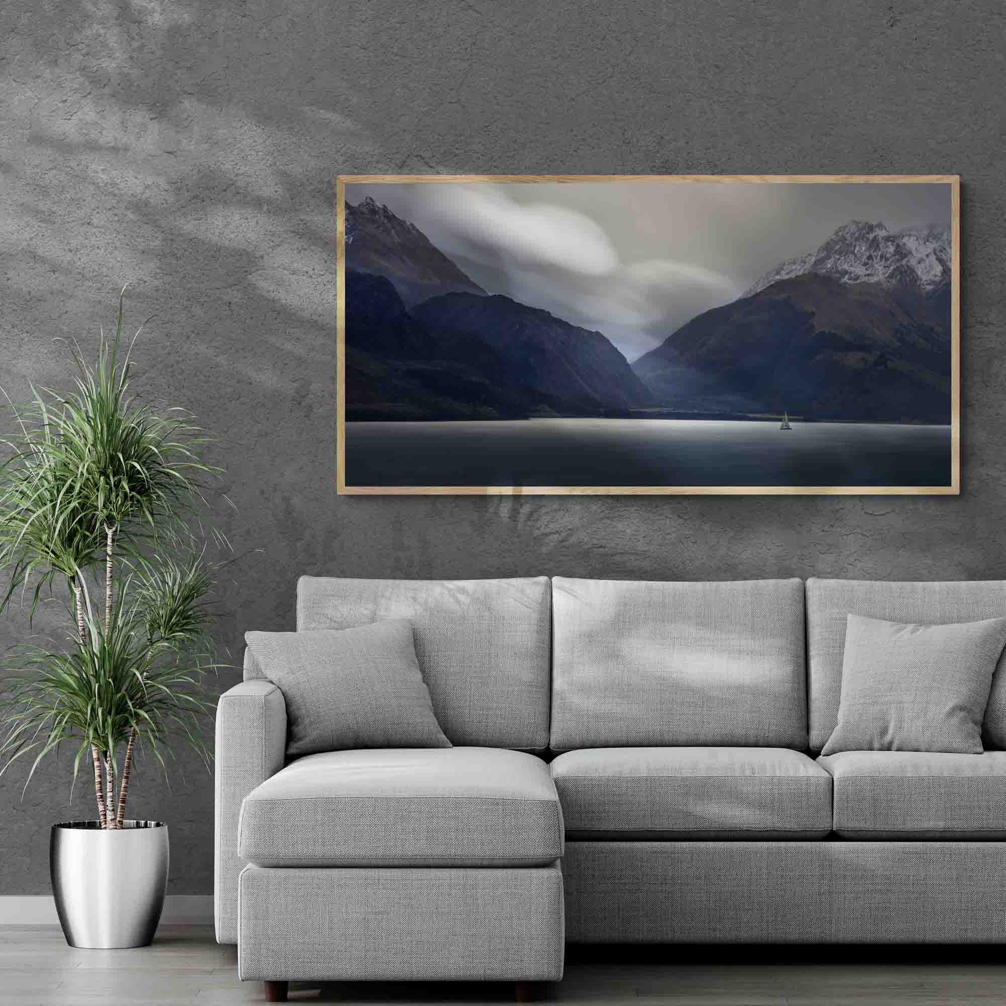 Solitary Sail Boat, Queenstown, New Zealand (Int)