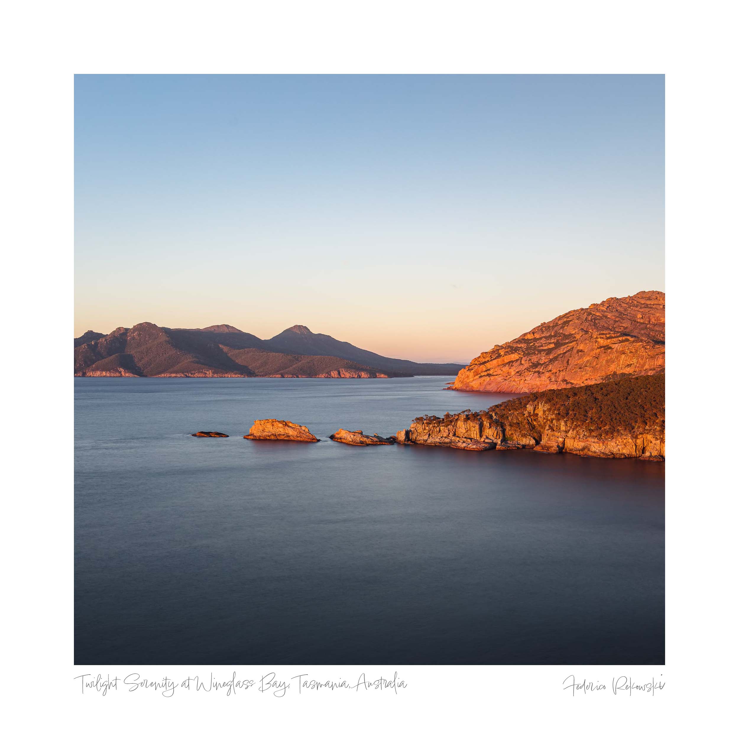 Twilight Serenity at Wineglass Bay, Tasmania, Australia (Int)